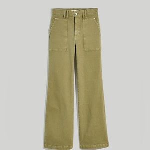 11" High-Rise Flare Jeans: Garment-Dyed Workwear Edition